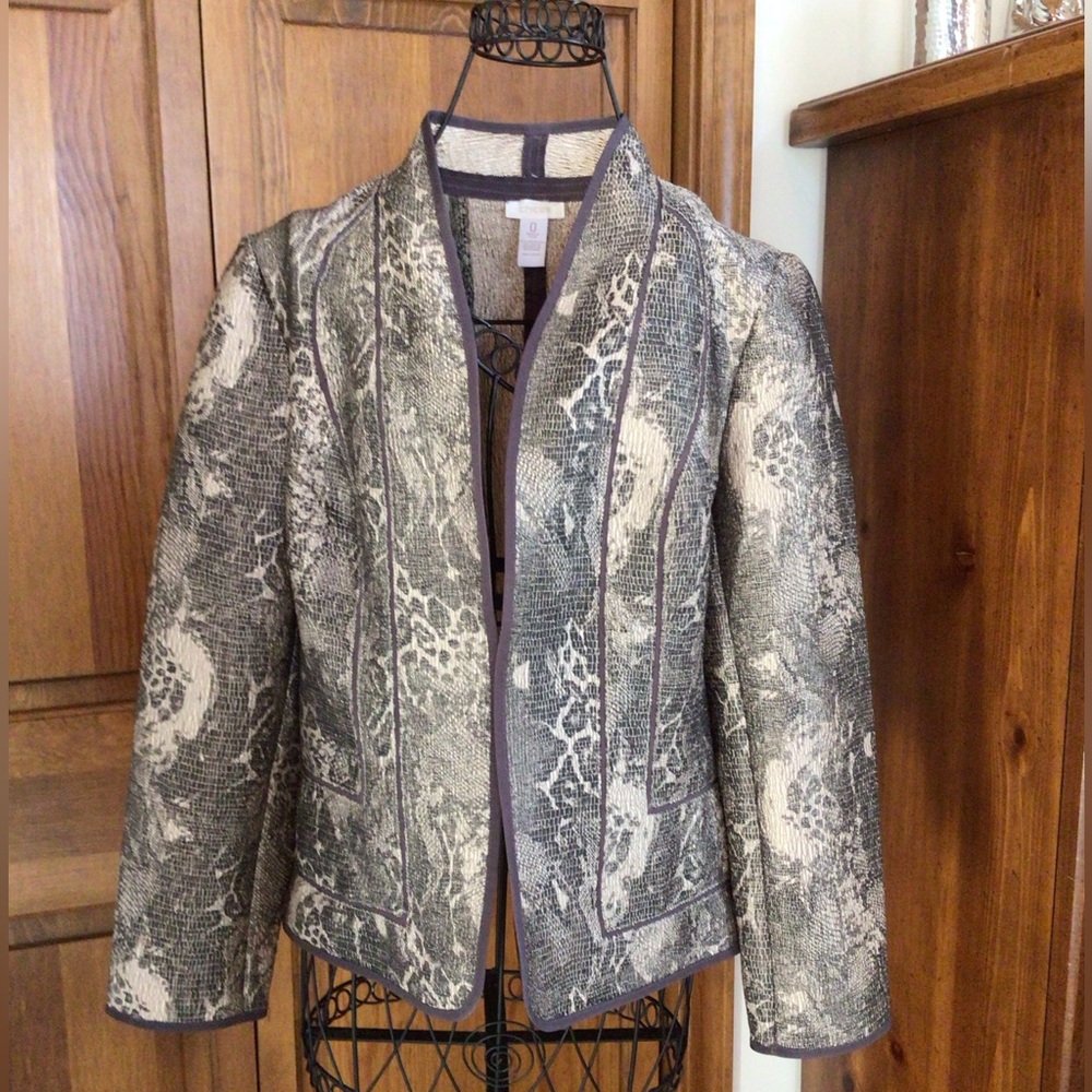 Chico's 0 Jacket Lightweight Open Front Blazer, New